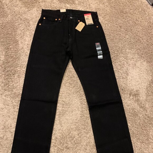 Levi's Other - Levi's 501 Straight Leg Button Fly Black Jeans